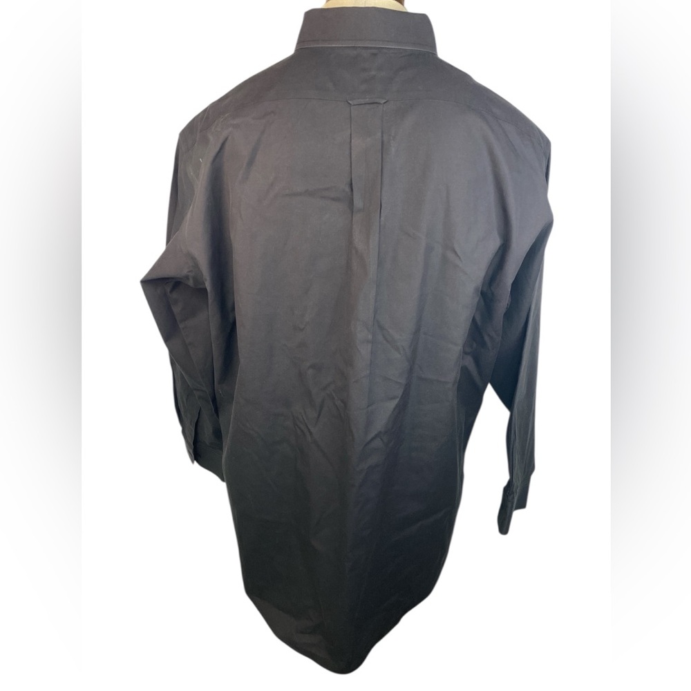 Roundtree and Yorke Gold Label Black Long Sleeve BU Dress Shirt Men’s 19-36 Tall - Picture 2 of 3